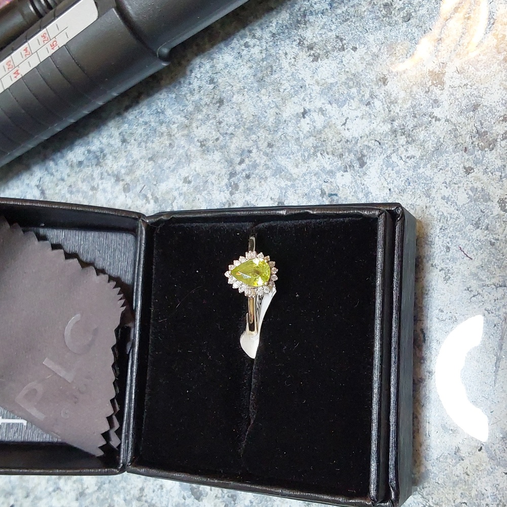 Sphene And Diamonds 10k Gold. Ring - image 1